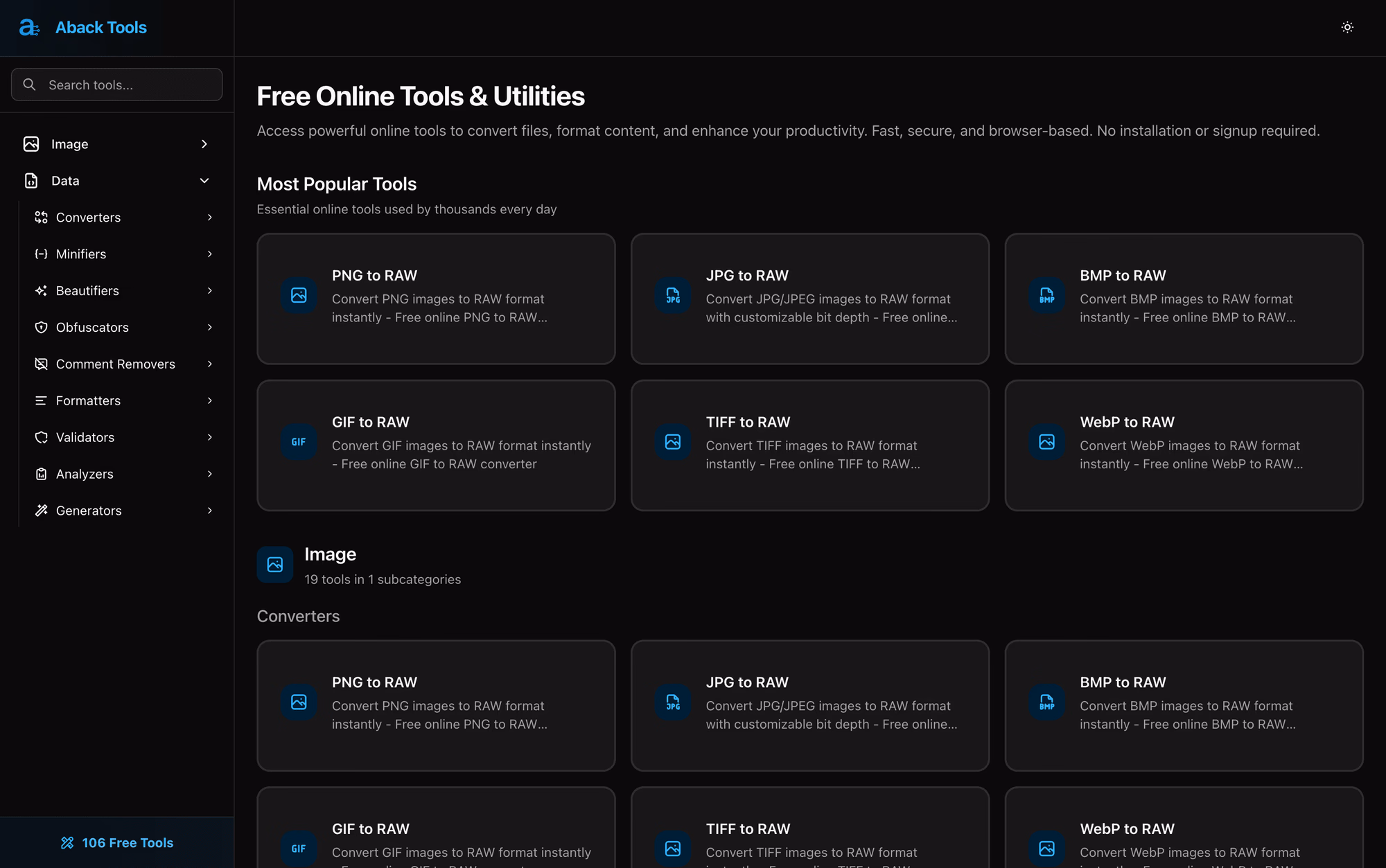 Aback Tools preview