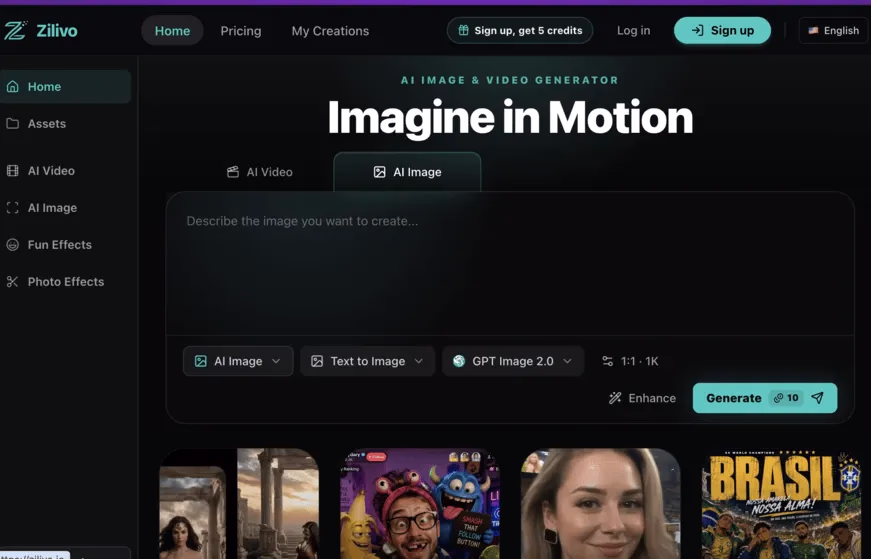 Zilivo AI - Free AI Image Generator and AI Video Generator preview